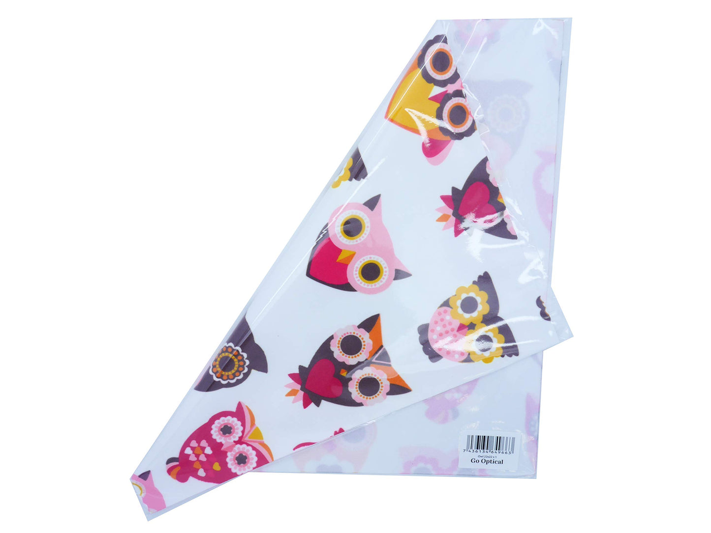 XL Go Optical Glasses Cleaning Microfiber Cloth 22 x 22cm Cute Owl Pattern Extra Large Microfibre Cleaner, 1 pc