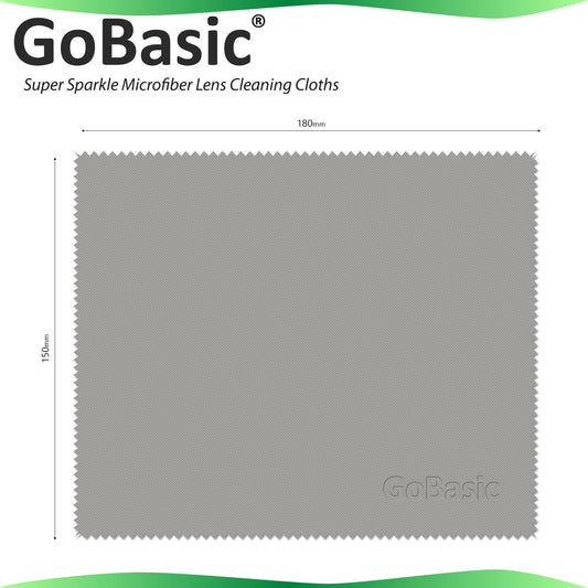 GoBasic Super Sparkle Microfiber Lens Cleaning Cloths