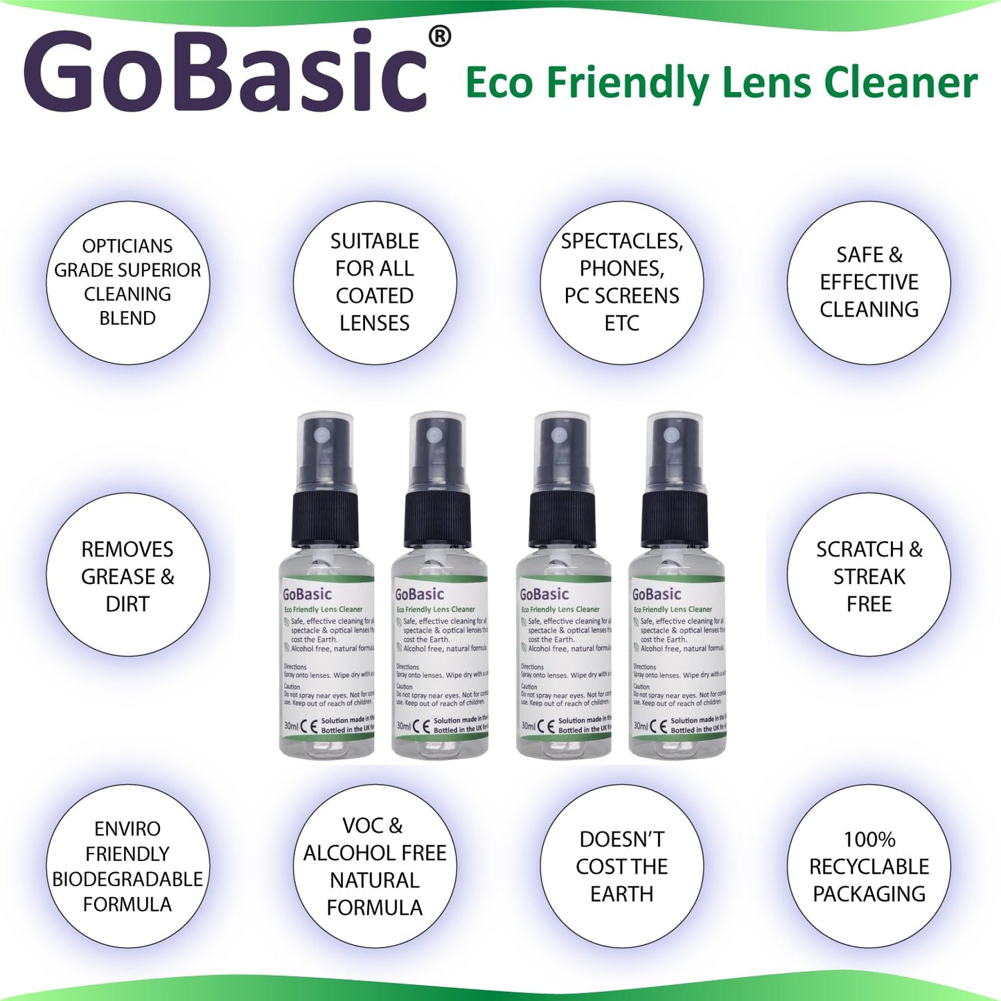 GoBasic Eco Friendly Lens Spray 120ml