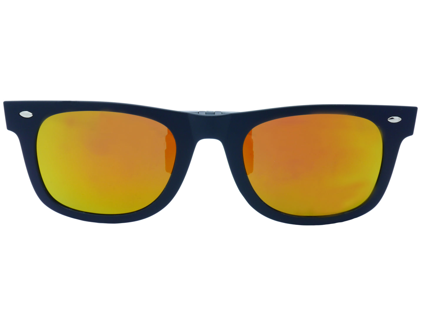 Go Optical Retro Wave Farer Style Polarised Clip On Flip Up Sunglasses