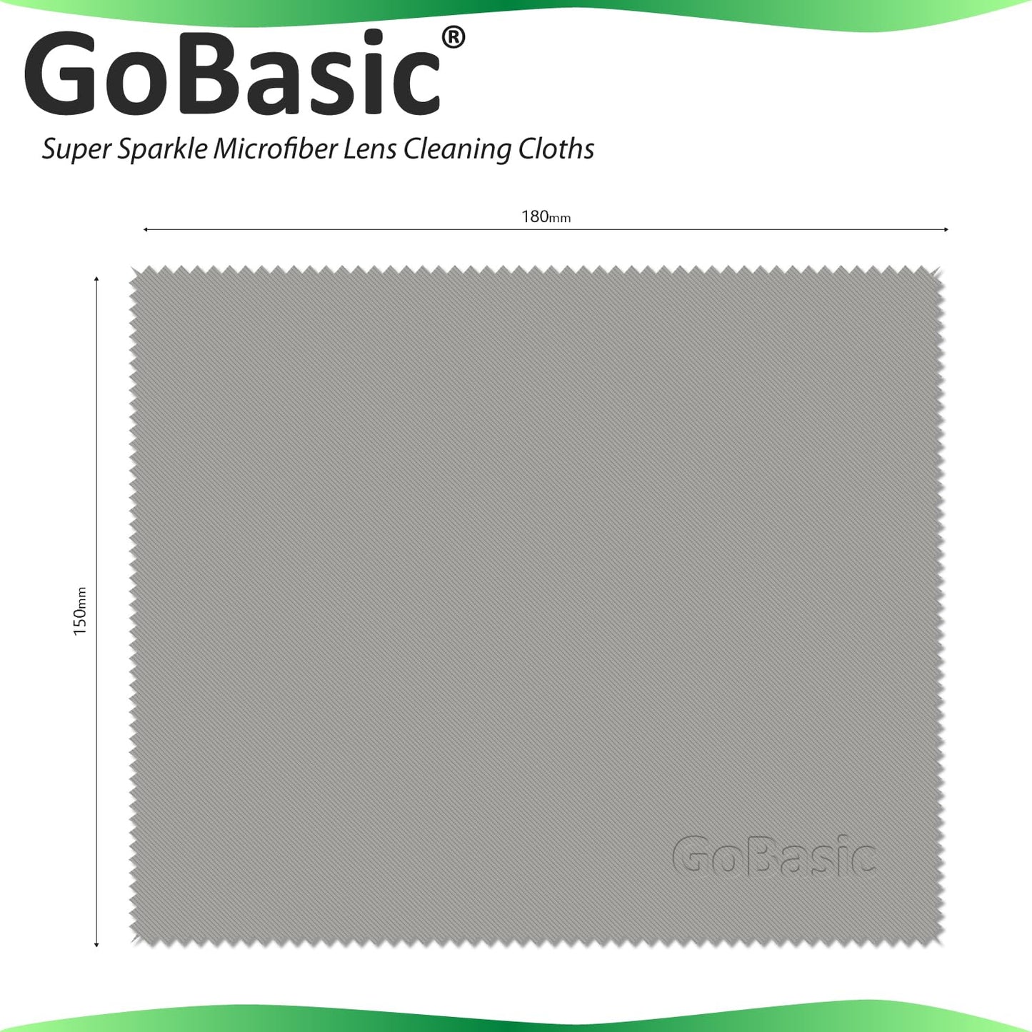 GoBasic Super Sparkle Microfiber Lens Cleaning Cloths