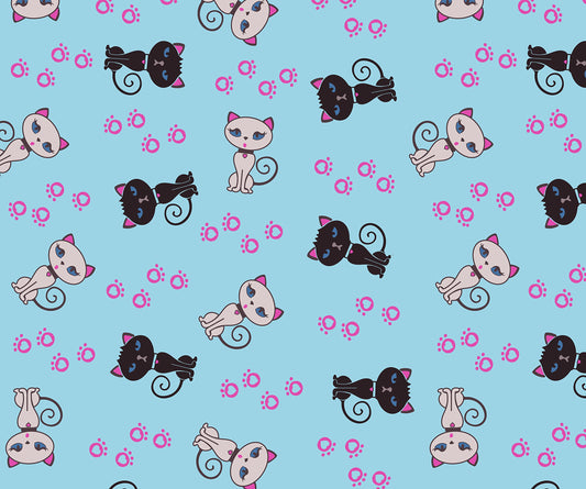 Premium Microfiber Cleaning Cloth Cute Blue Cats For Glasses Spectacles Cameras Lenses Phones Microfibre