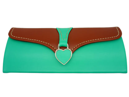 Go Opticians Ladies Clutch Bag Glasses Case Hearts Magnetic Clasp with Presentation Box