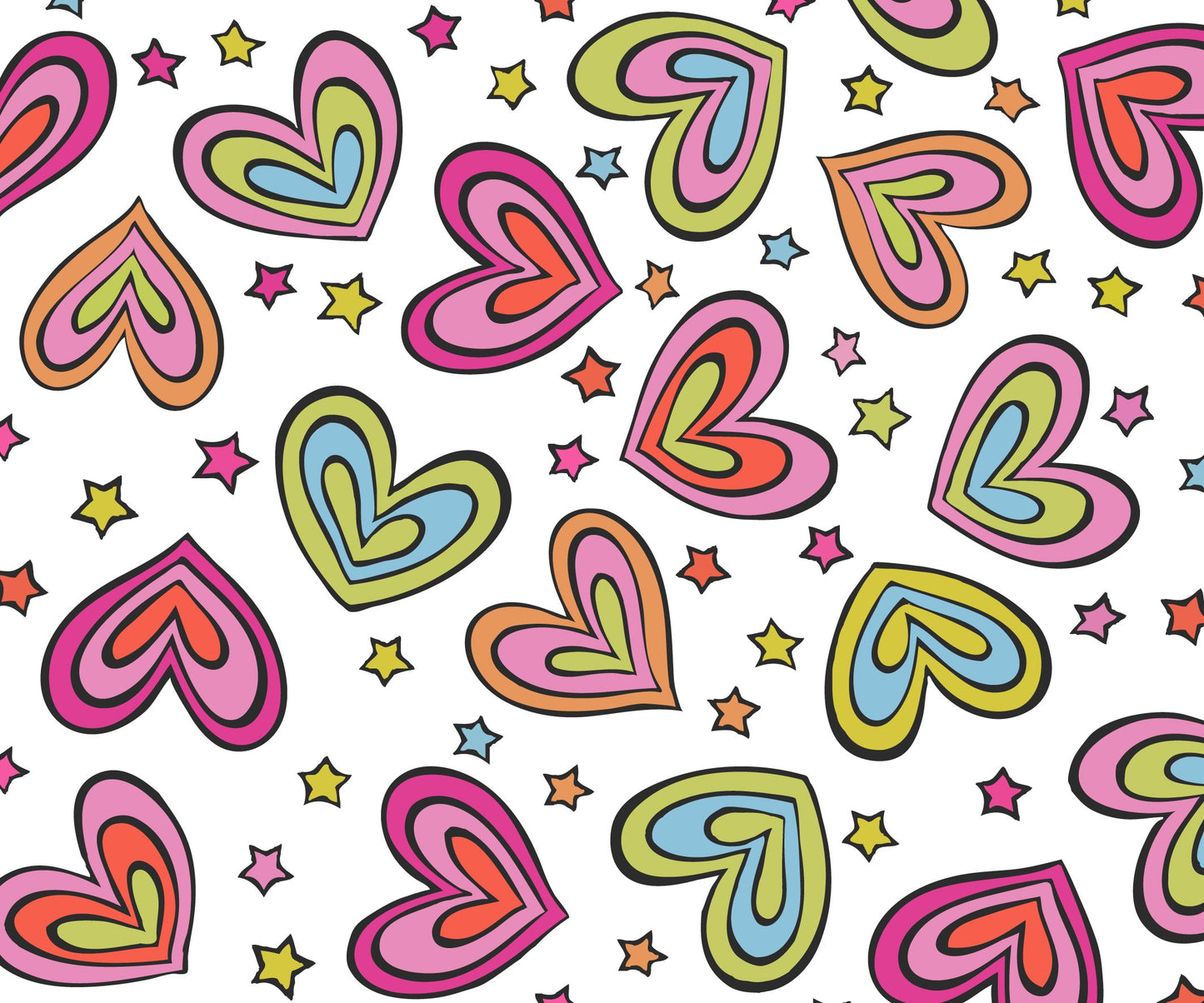 Rainbow Hearts Cloth Microfibre Cleaning Cloth