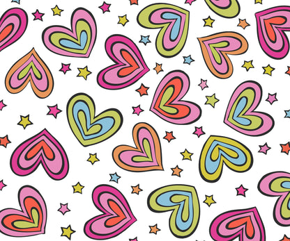 Rainbow Hearts Cloth Microfibre Cleaning Cloth