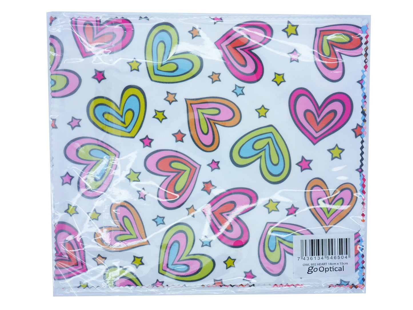 Go Optical Microfiber Glasses Phone Lens Screen Cleaning Cloths Cute Animals Owl Bee & Rainbow Hearts X 3 Microfibre