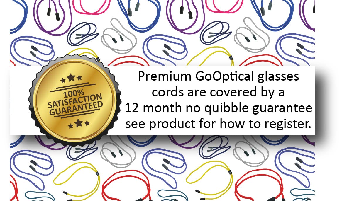 GoGrip Sport Active Glasses Cord With Toggle Rugged Spectacle Lanyard (Black)