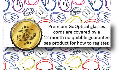 GoGrip Sport Active Glasses Cord With Toggle Rugged Spectacle Lanyard (Black)