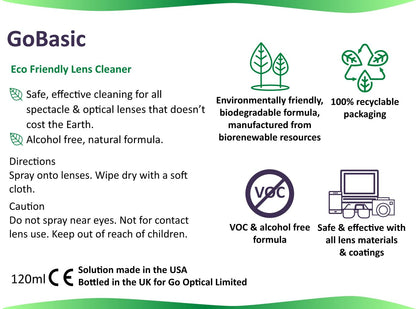 GoBasic Eco Friendly Lens Spray 120ml