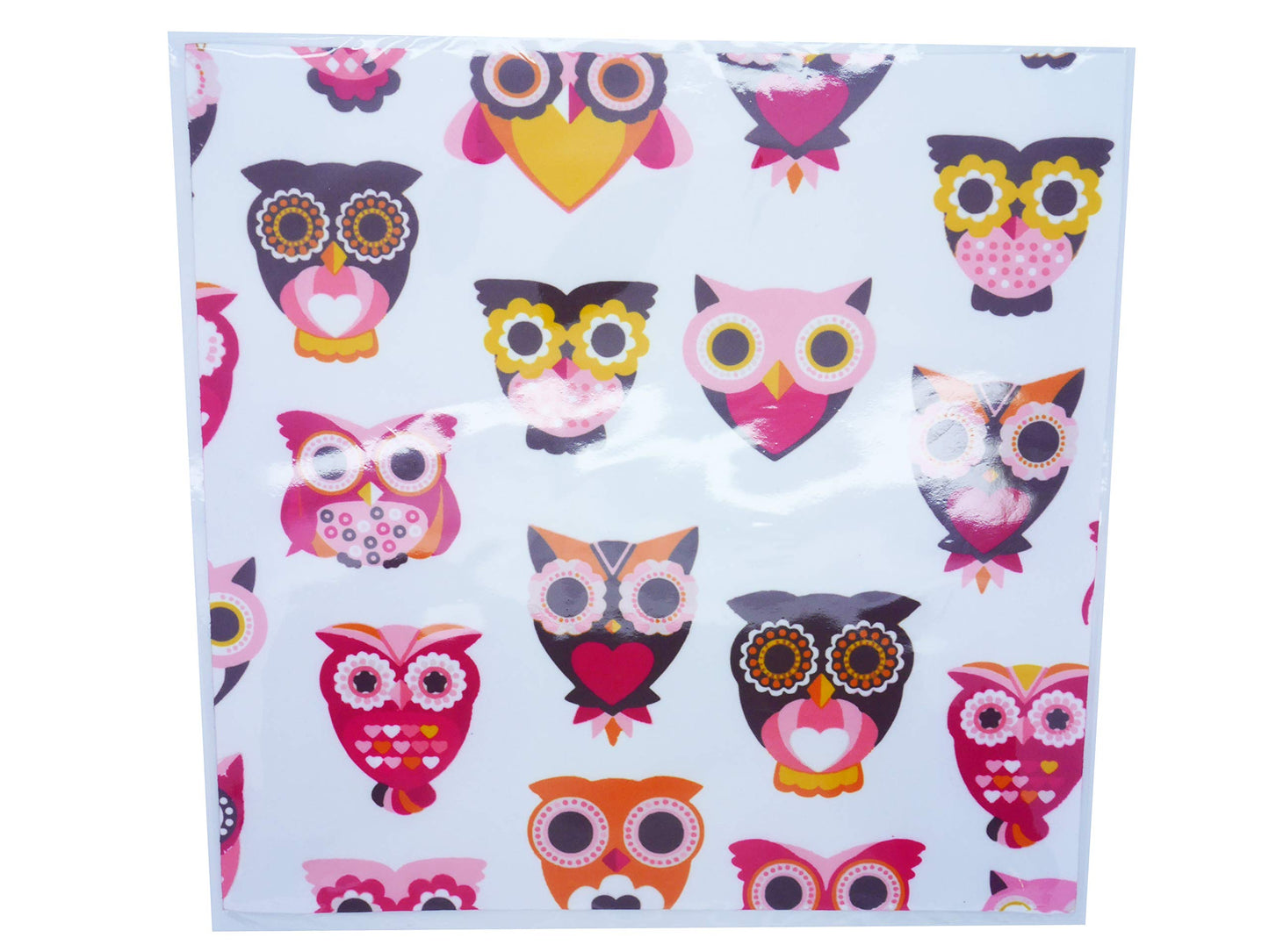 XL Go Optical Glasses Cleaning Microfiber Cloth 22 x 22cm Cute Owl Pattern Extra Large Microfibre Cleaner, 1 pc