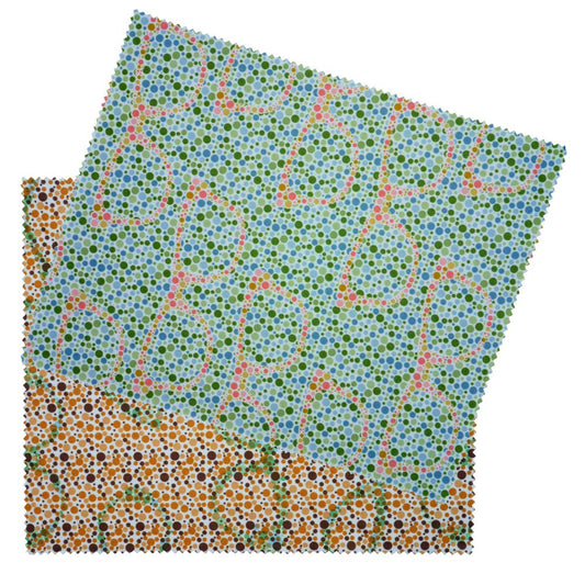Colour Blindness Test Microfiber Glasses Cleaning Cloth