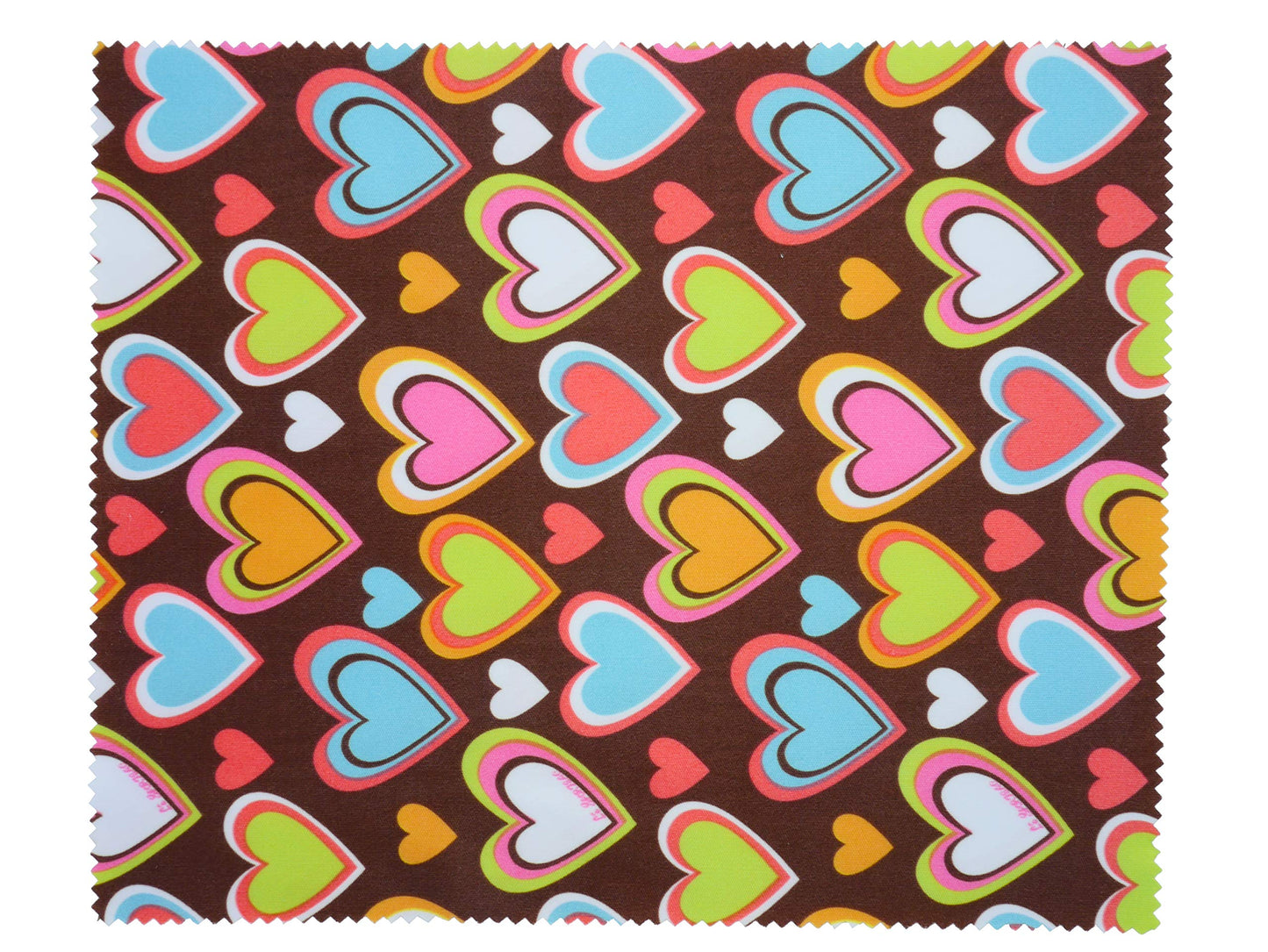 2 Pack Hearts On Chocolate Microfibre Glasses Lens Cleaning Cloth