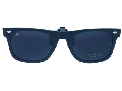Go Optical Retro Wave Farer Style Polarised Clip On Flip Up Sunglasses