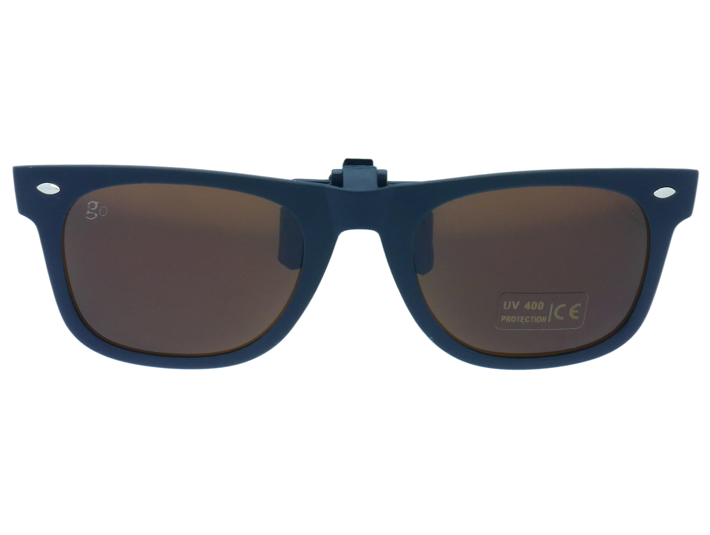 Go Optical Retro Wave Farer Style Polarised Clip On Flip Up Sunglasses