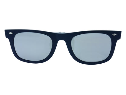 Go Optical Retro Wave Farer Style Polarised Clip On Flip Up Sunglasses
