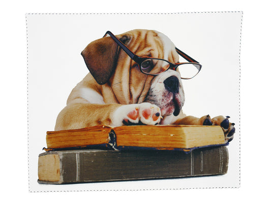 GoOpticians Glasses Cleaning Microfiber Cloth English Bulldog Spectacle lens Microfibre Cleaner 15cm x 18cm