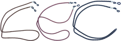 GoOptical Real Leather Platted Spectacle Cords with Traditional Adjustable Fasteners