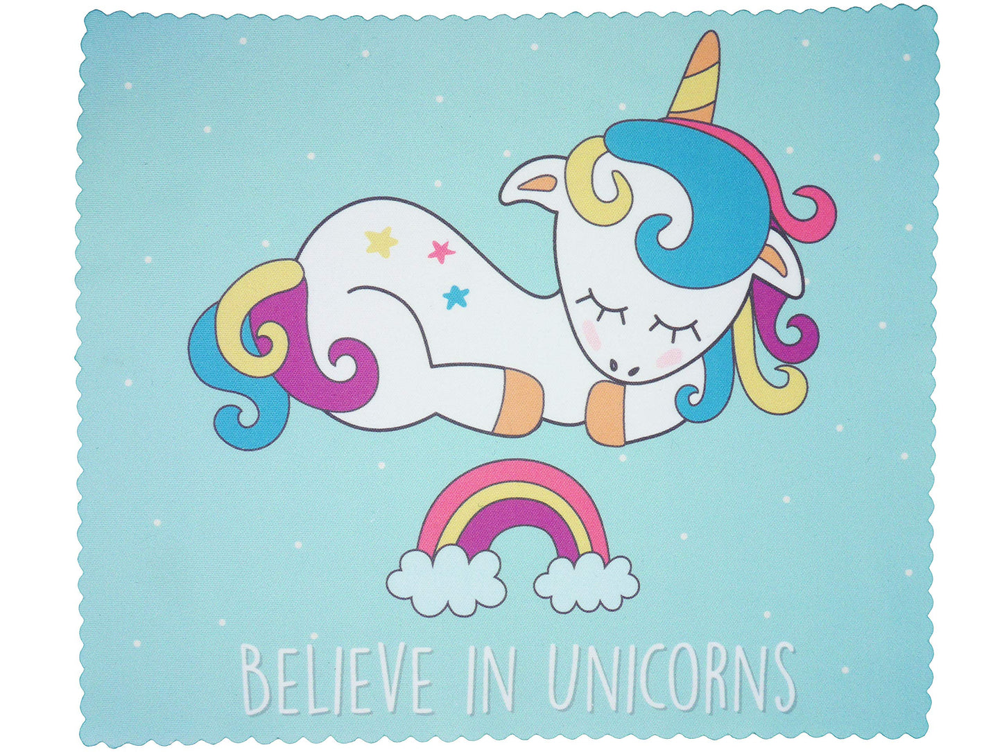 Super Cute Rainbow Unicorn Ultrafine Microfibre Spectacle Wipe Glass Phone Screen Tablet Lens Cleaning Cloths 18cm x 15cm