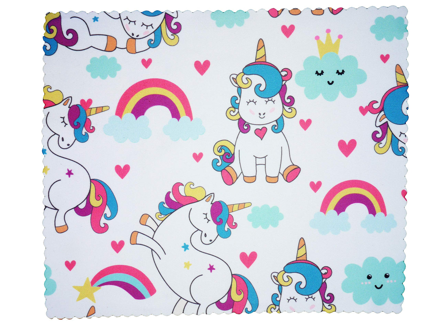 Super Cute Rainbow Unicorn Ultrafine Microfibre Spectacle Wipe Glass Phone Screen Tablet Lens Cleaning Cloths 18cm x 15cm