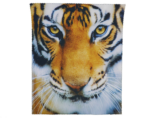 GoOpticians Glasses Cleaning Microfiber Cloth Tiger Spectacle lens Microfibre Cleaner 15cm x 18cm