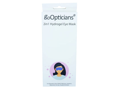Go Opticians 2in1 Hydrogel Eye Mask Bead Hot Compress Cold Pack Therapy for Relaxation Stress Relief, Puffy Eyes, Tiredness, Blepharitis, Dry Eye, Headache & More