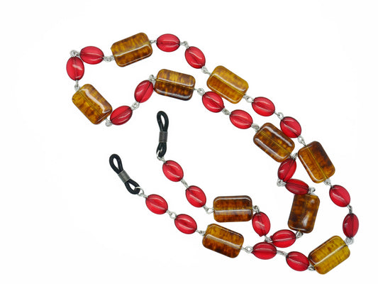 GoOpticians Beaded Autumn Womens Traditional Fasten Necklace Glasses Cord Ladies Spectacle Chain